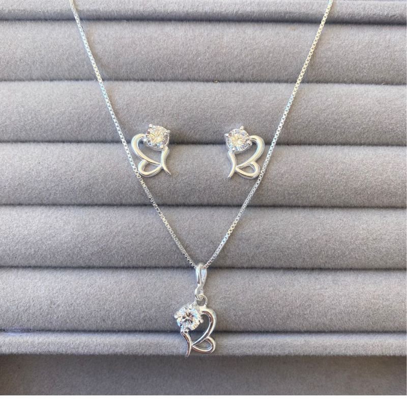 Conjunto Borboleta Prata 925