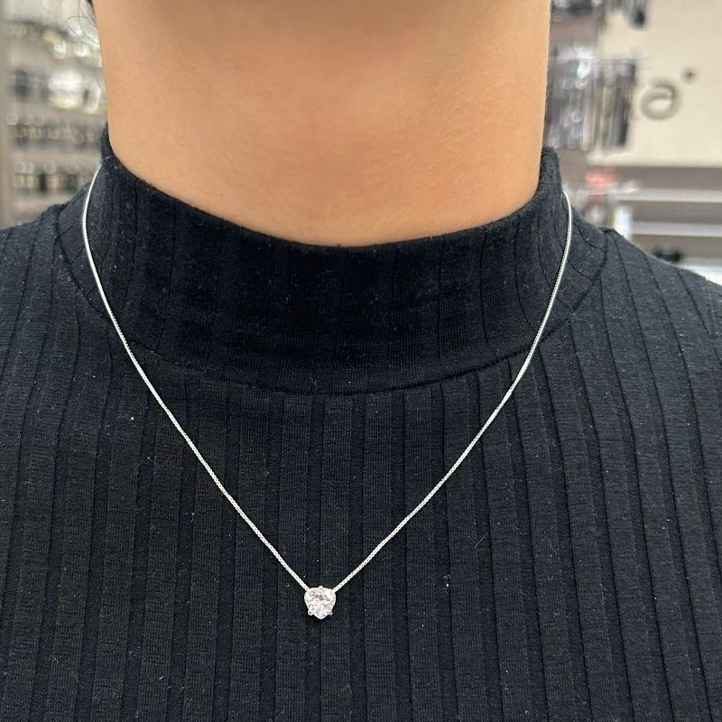 Conjunto Coração Prata 925
