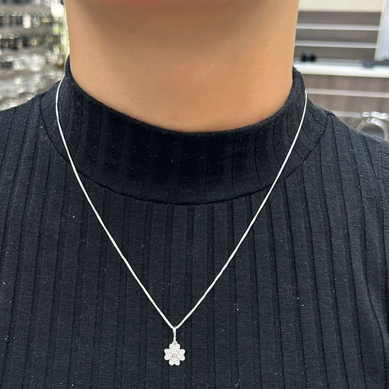 Conjunto Flor Prata 925