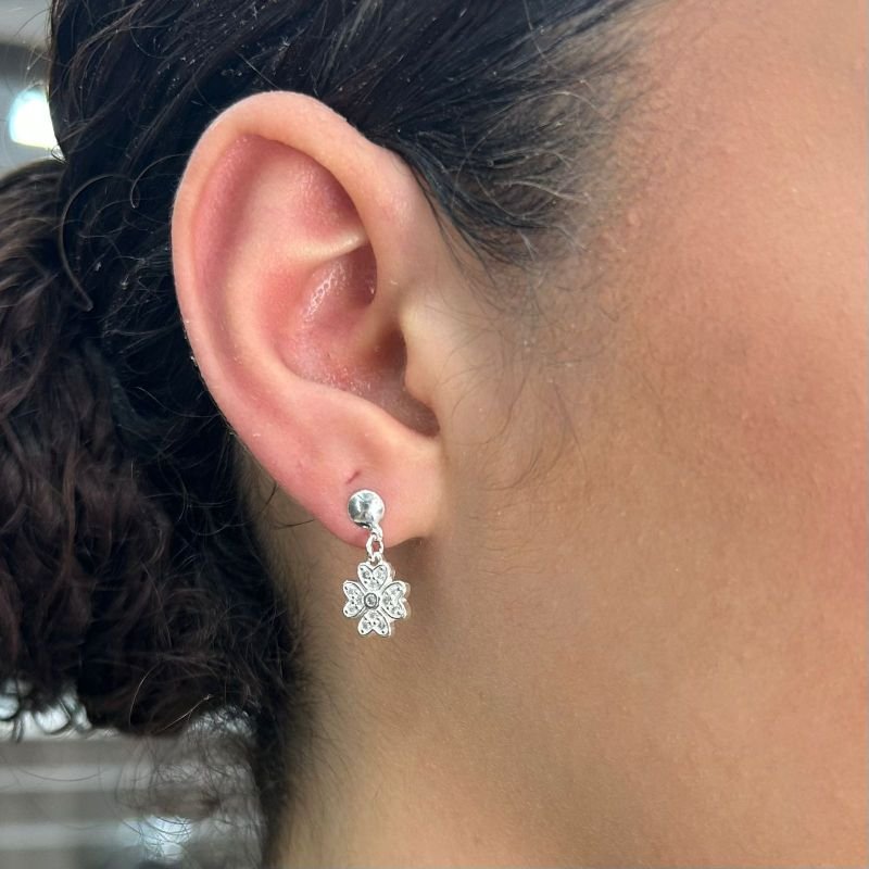 Conjunto Flor Prata 925