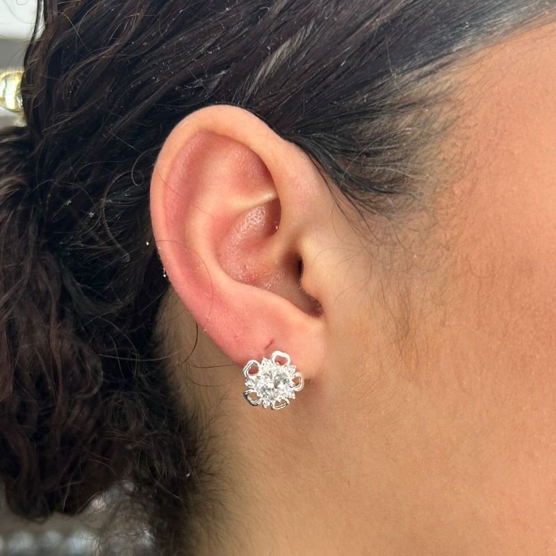 Conjunto Flor Prata 925
