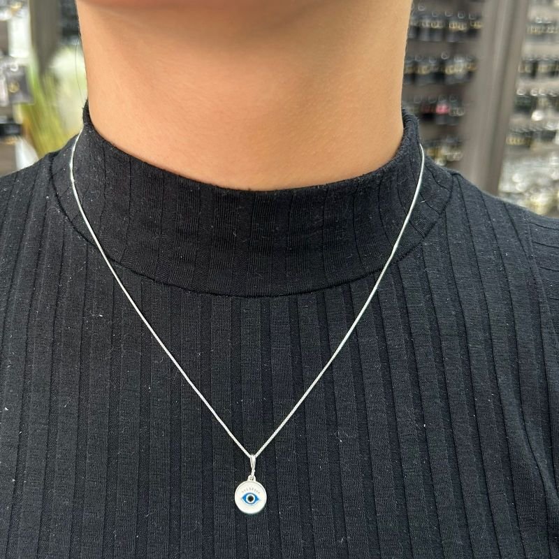 Conjunto Olho Grego Prata 925