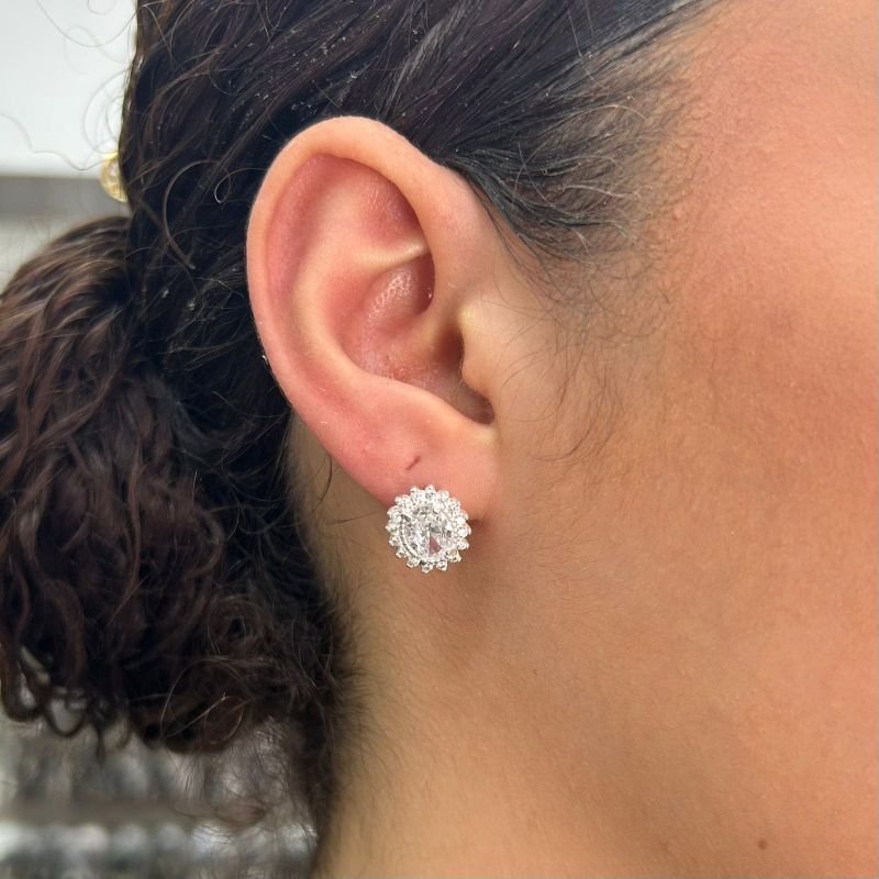 Conjunto Zircônia Cristal Prata 925