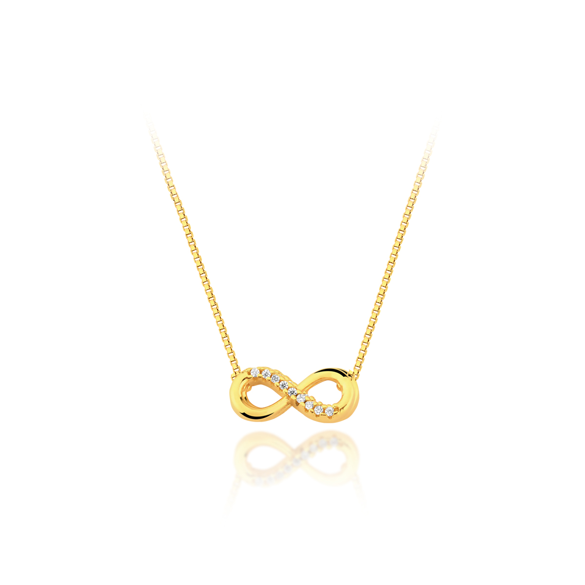 Gargantilha Infinito Banhado a Ouro 18k