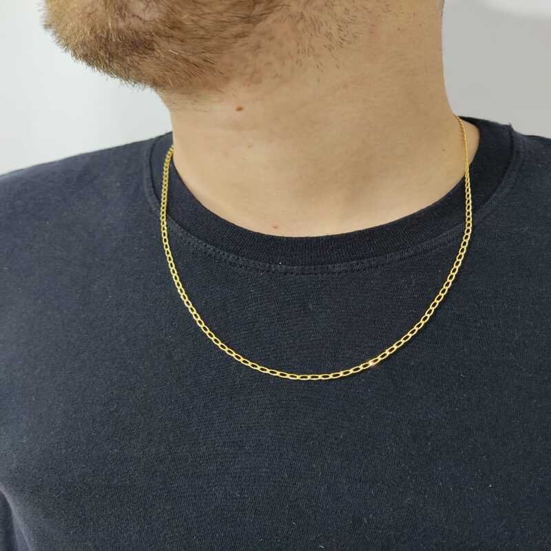 Corrente Elinhos Banhado a Ouro 18k