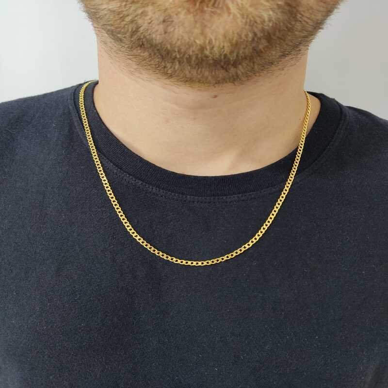Corrente Groumet Banhado a Ouro 18k