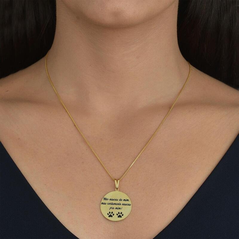 Gargantilha Pet Banhado a Ouro 18k