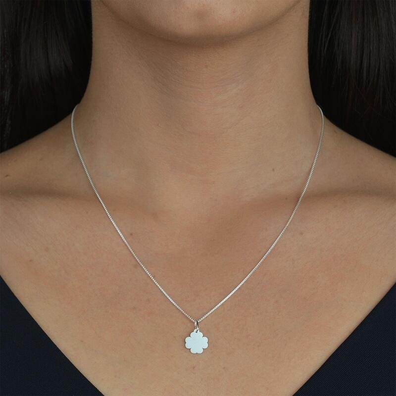 Gargantilha Trevo Prata 925