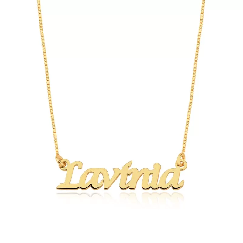 Gargantilha Nome Banhado a Ouro 18k
