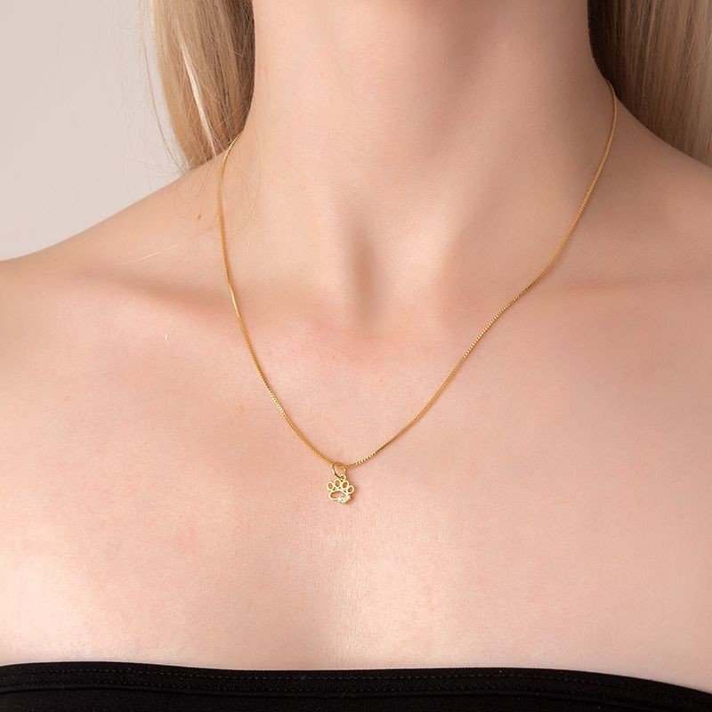 Gargantilha Patinha Banhado a Ouro 18k