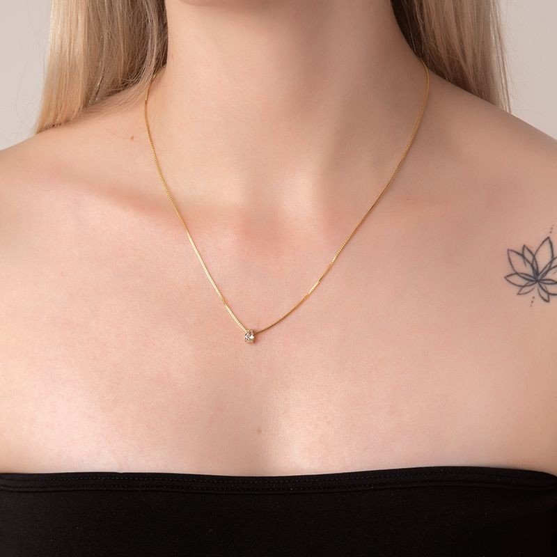 Gargantilha Gota Banhado a Ouro 18k