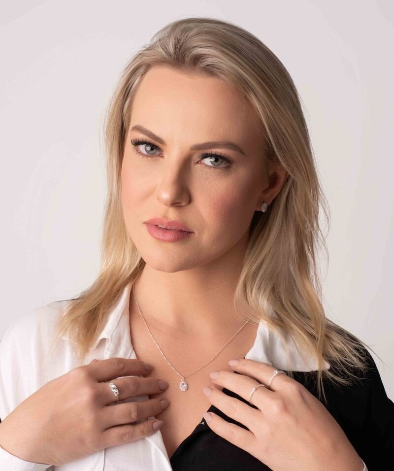 Gargantilha Zircônia Cristal Prata 925