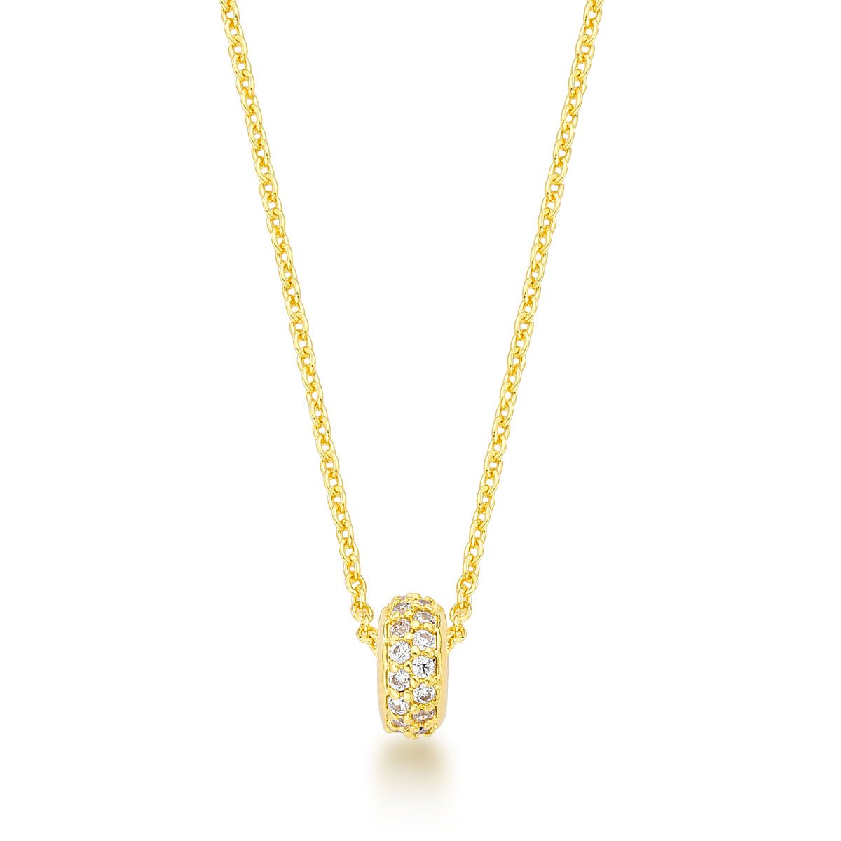Gargantilha Separador Micros Zircônias Banhado a Ouro 18k