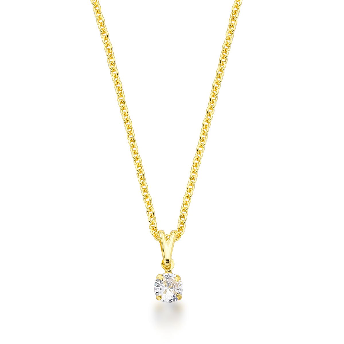 Gargantilha Zircônia Banhado a Ouro 18k