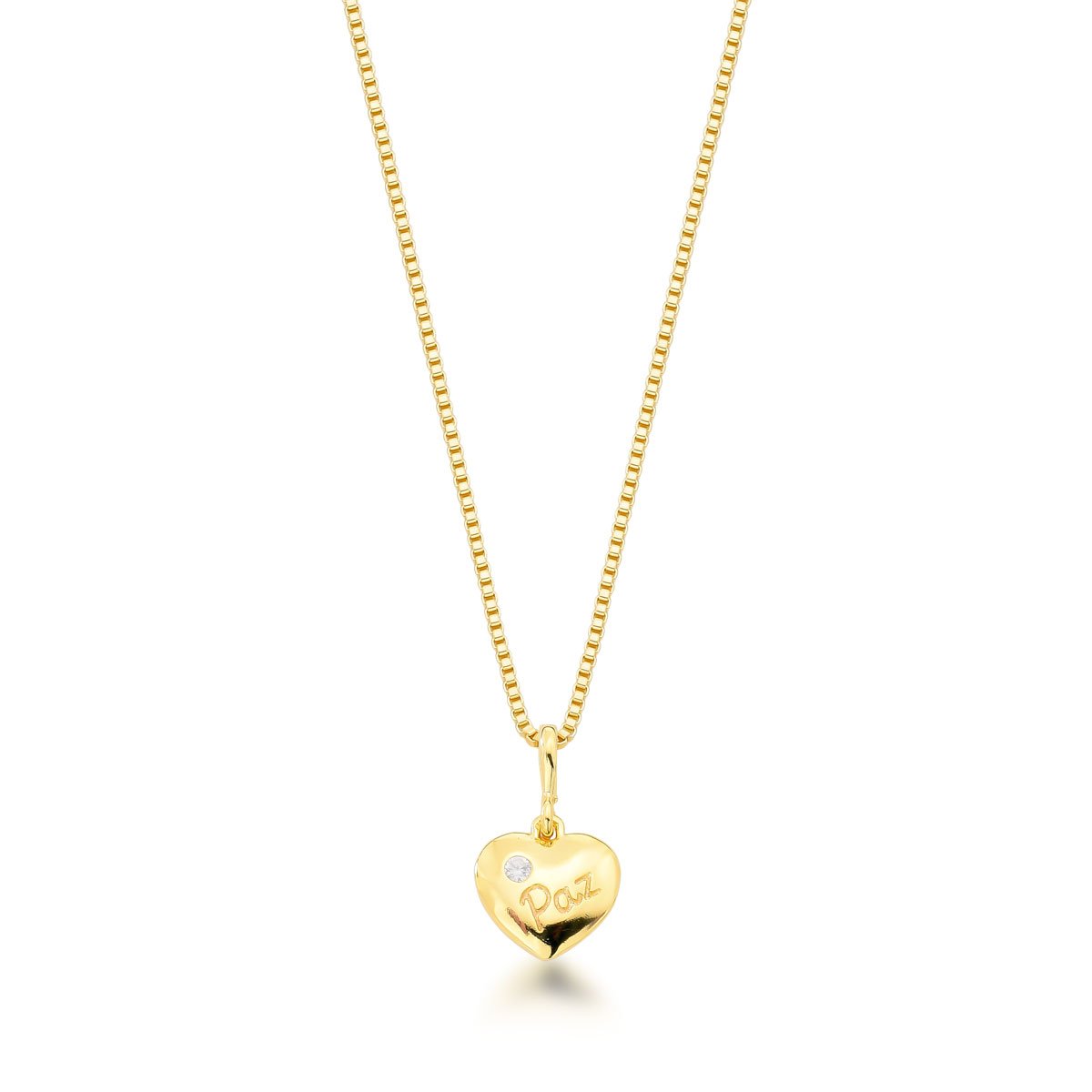 Gargantilha Paz Banhado a Ouro 18k