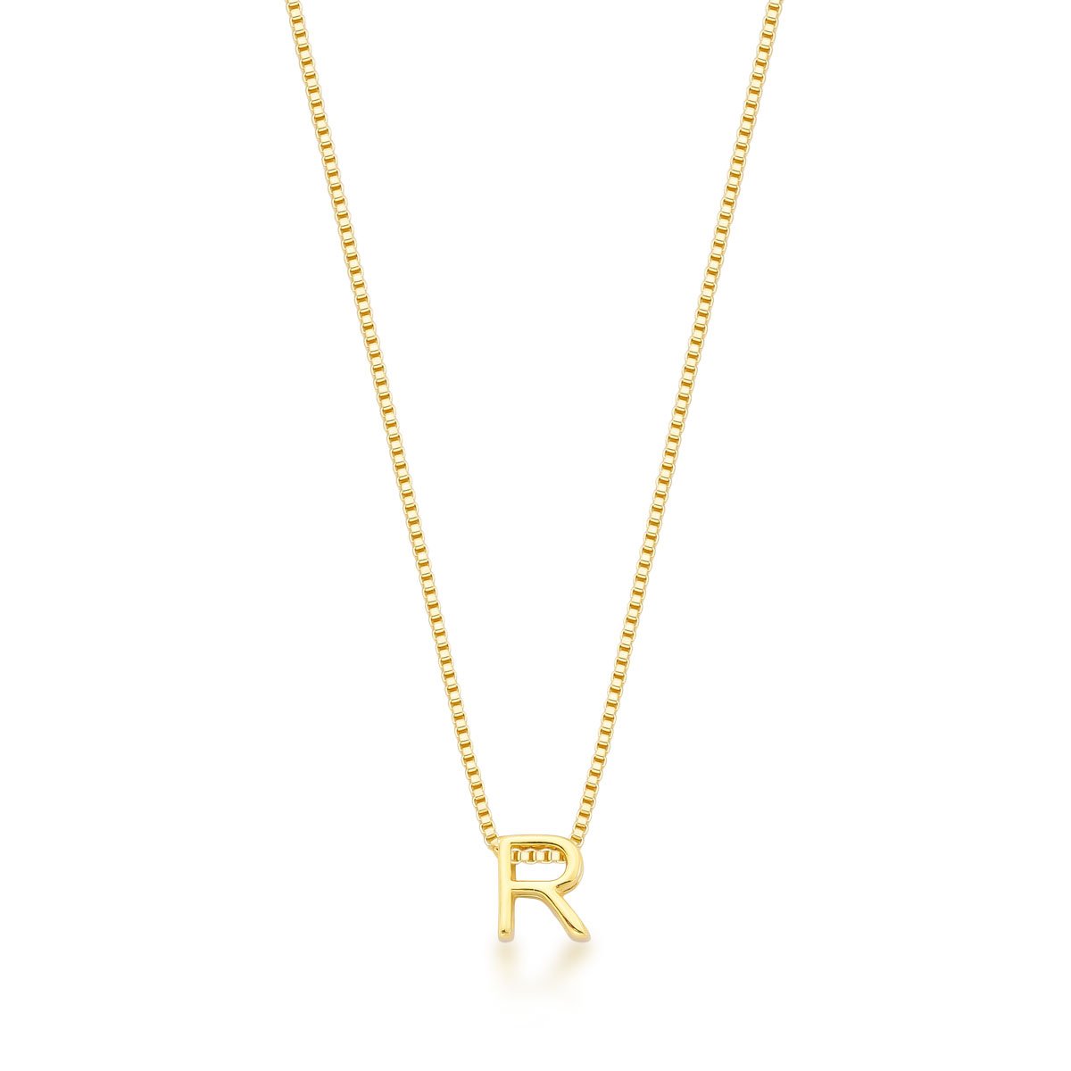 Gargantilha Letra Banhado a Ouro 18k