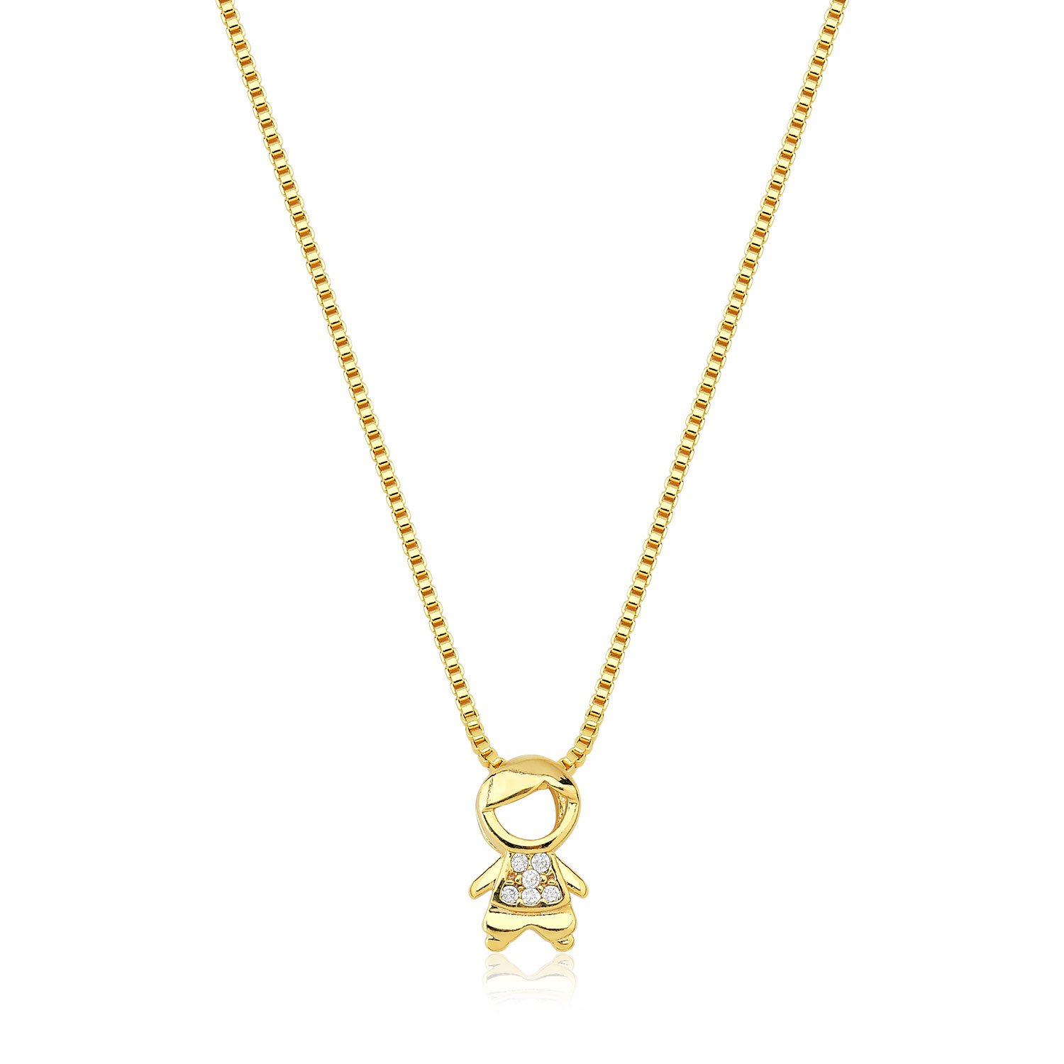 Gargantilha Menino Banhado a Ouro 18k