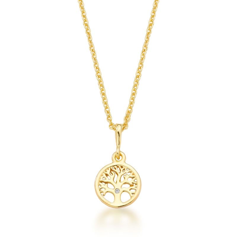 Gargantilha Árvore da Vida Banhado a Ouro 18k