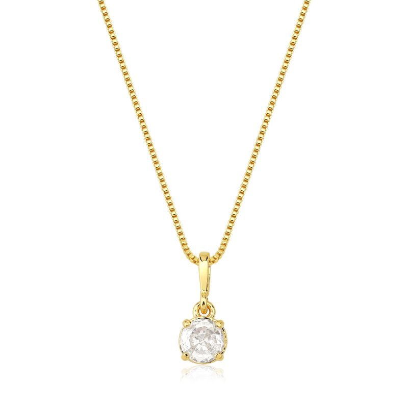 Gargantilha Ponto de Luz Banhado a Ouro 18k