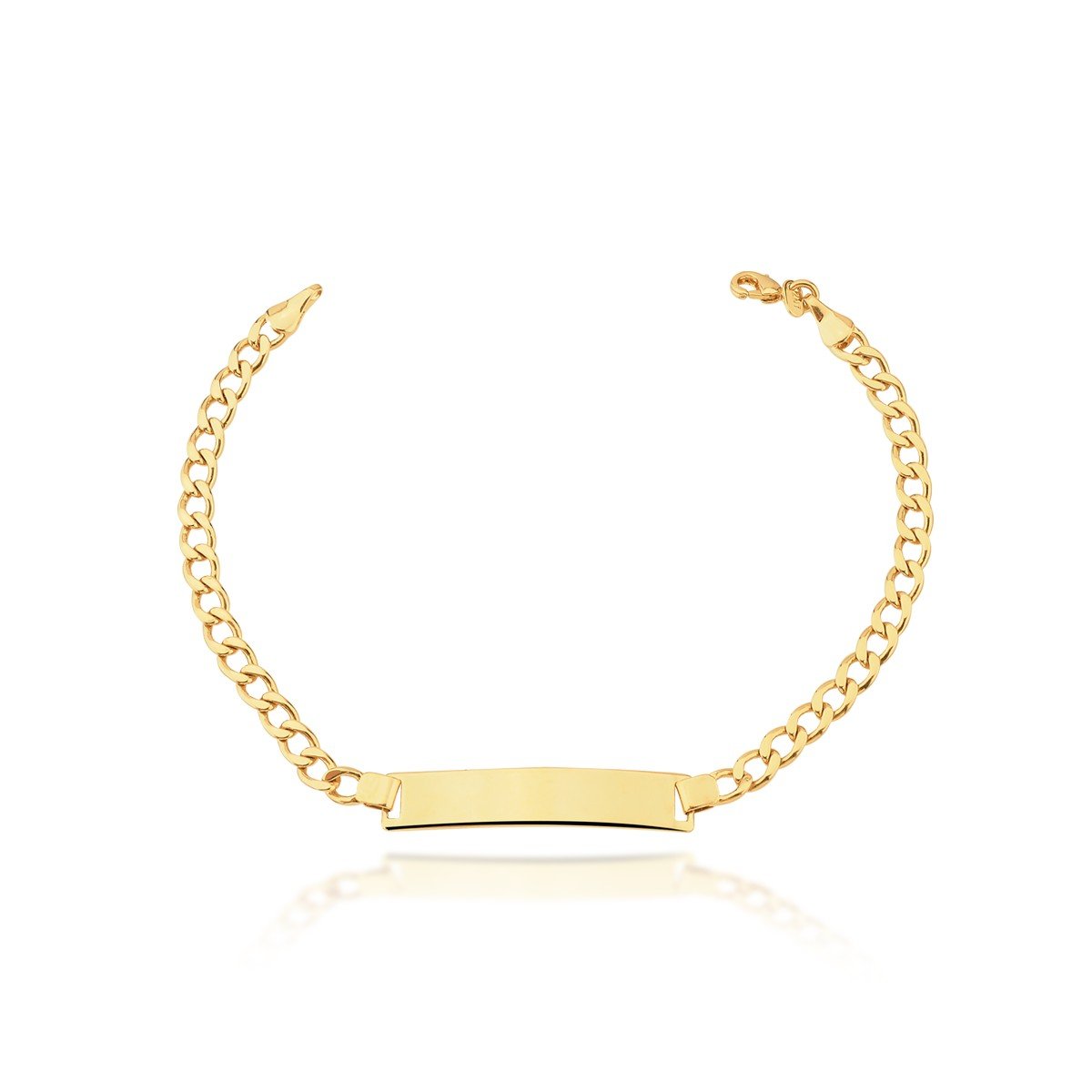 Pulseira Chapa Banhado a Ouro 18k
