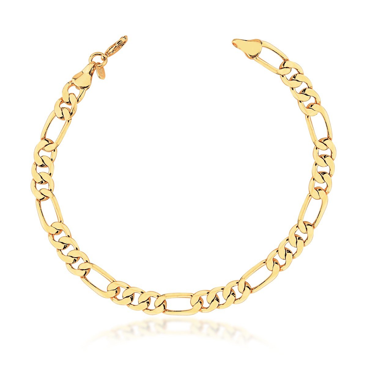 Pulseira Fígaro Banhado a Ouro 18k