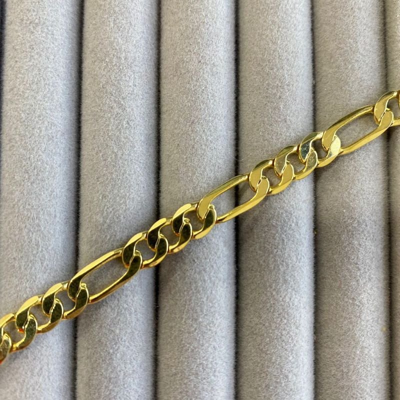 Pulseira Fígaro Banhado a Ouro 18k