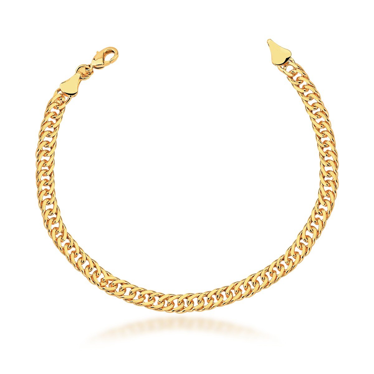 Pulseira Groumet Dupla Banhado a Ouro 18k