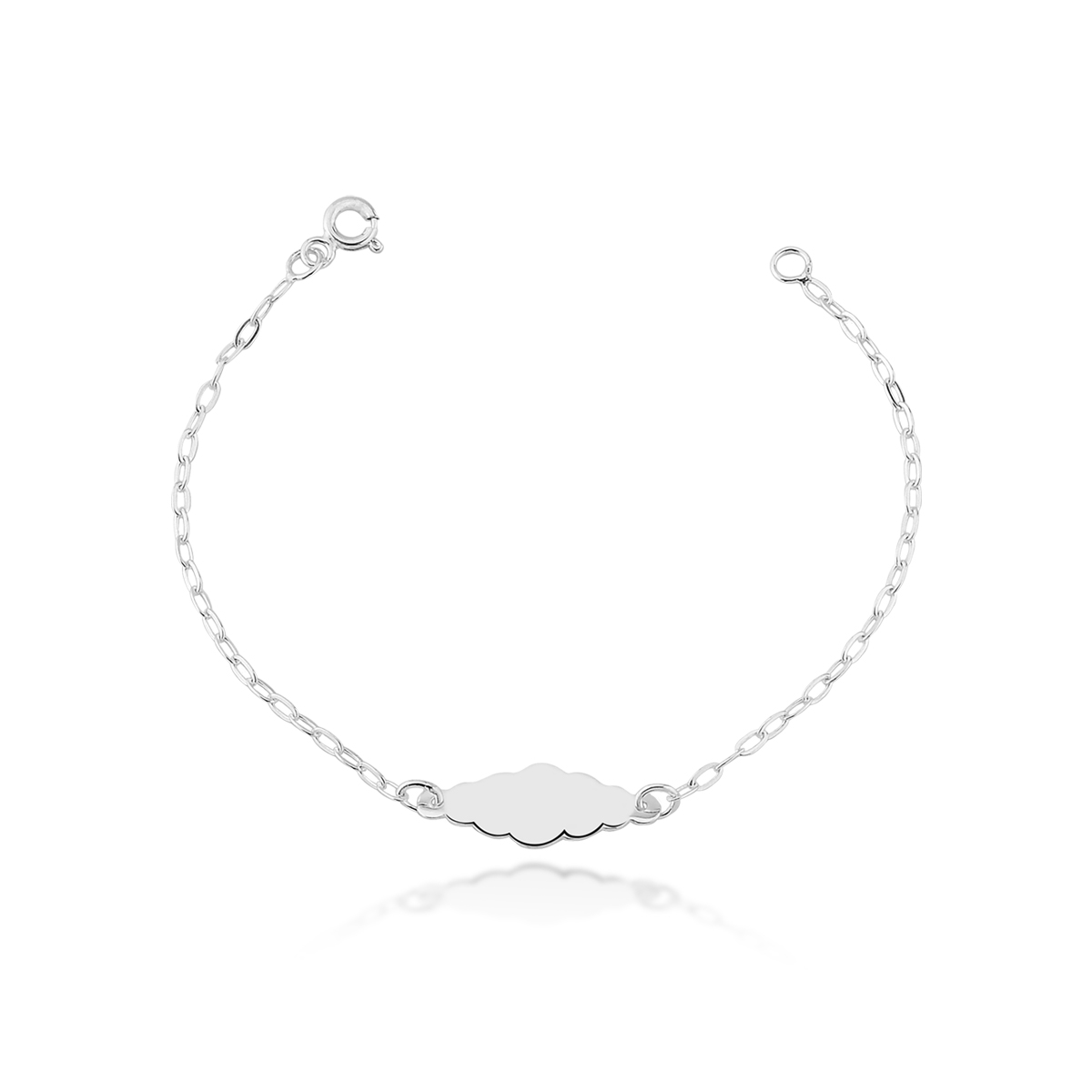 Pulseira Infantil Chapinha Prata 925