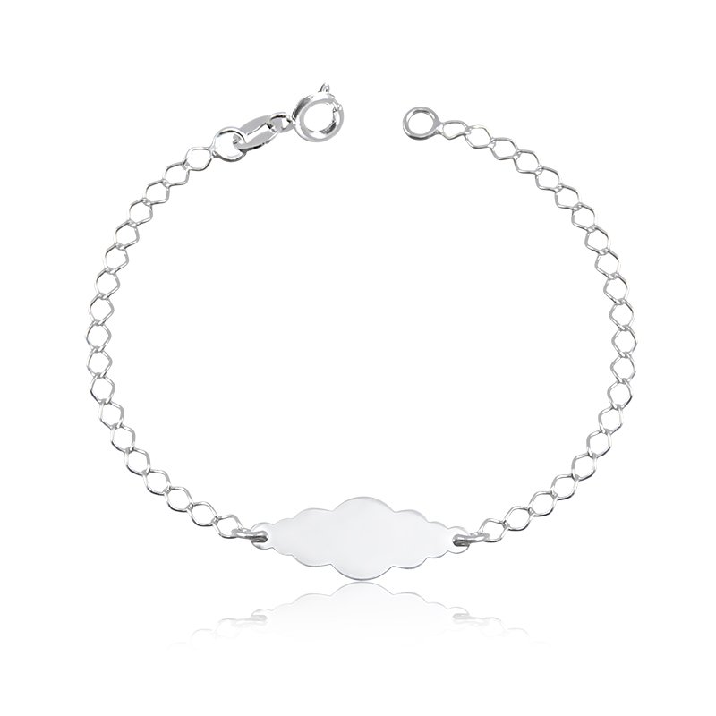 Pulseira Infantil Chapinha Prata 925