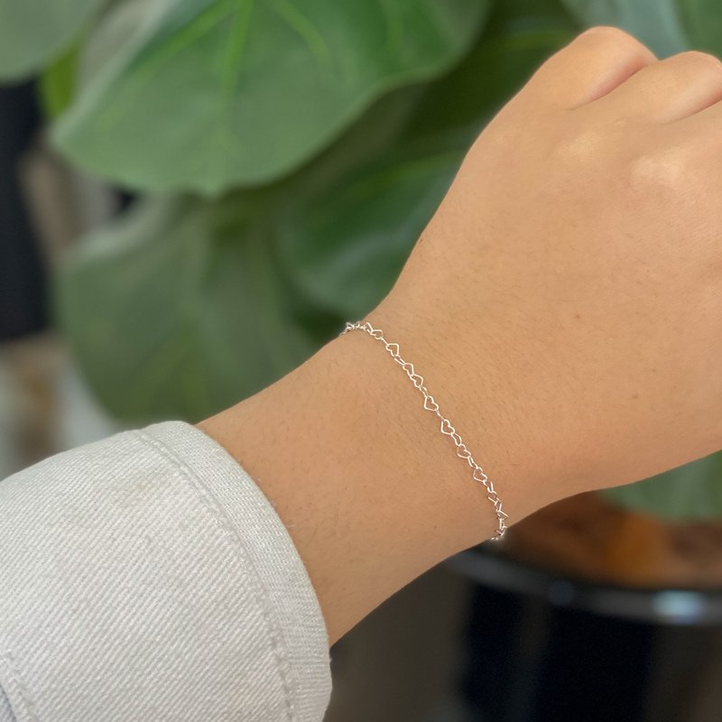 Pulseira Corações Prata 925