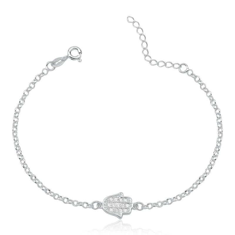 Pulseira Mão de Fátima Prata 925