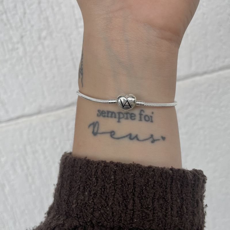 Pulseira Vita Fio Rígido Coração Prata 925